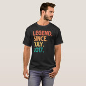 Vijfde geboortedag sinds juli 2017 5 jaar oud vii t-shirt (Voorkant volledig)