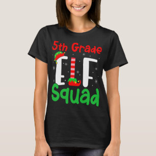 Vijfde graad ELF Squad Funny Kerstmis ELF Kinder T T-shirt