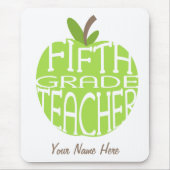 Vijfde graad leraar Mousepad - groene appel Muismat (Voorkant)