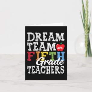 Vijfde graad leraren T-shirt Dream Team Aka 5e gra Kaart