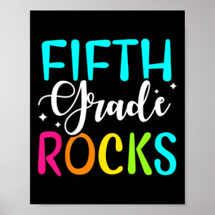 Vijfde graad Rocks Team 5e graad leraar Poster