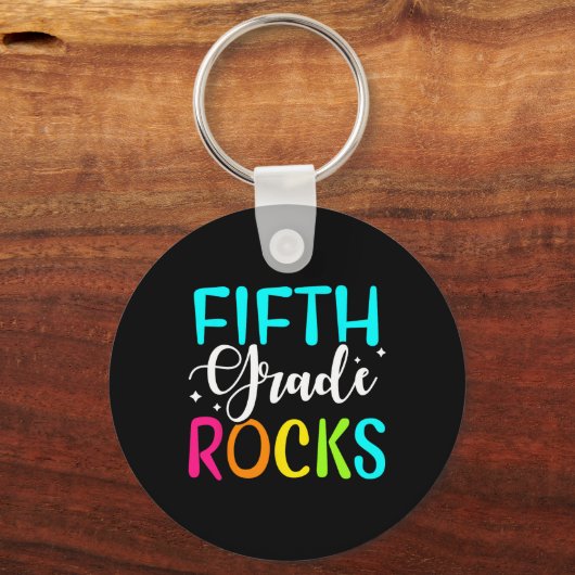 Vijfde graad Rocks Team 5e graad leraar Sleutelhanger (Achterkant)