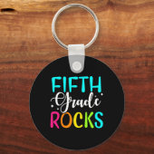 Vijfde graad Rocks Team 5e graad leraar Sleutelhanger (Voorkant)