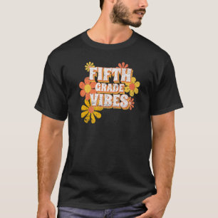 Vijfde graad Vibes Retro 5e graad leraar T-shirt