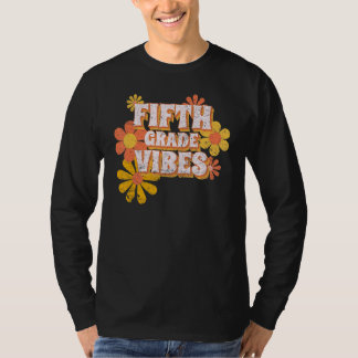 Vijfde graad Vibes Retro 5e graad leraar T-shirt