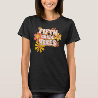 Vijfde graad Vibes Retro 5e klas leraar T-shirt
