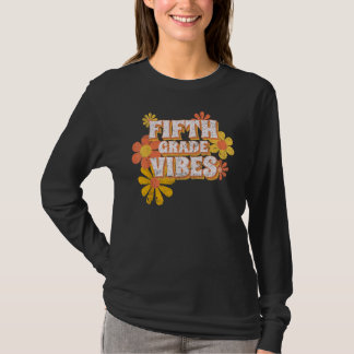 Vijfde graad Vibes Retro 5e klas leraar T-shirt