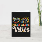 Vijfde graad Vibes - Vijfde Grade Team Retro 1e Da Kaart (Voorkant)