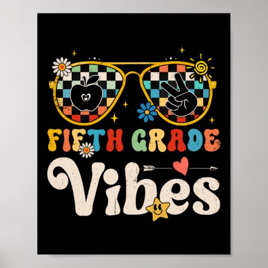 Vijfde graad Vibes - Vijfde Grade Team Retro 1e Da Poster (Voorkant)