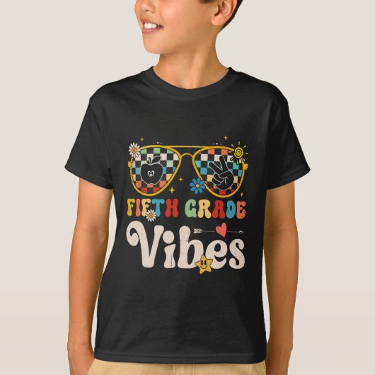 Vijfde graad Vibes - Vijfde Grade Team Retro 1e Da T-shirt (Voorkant)
