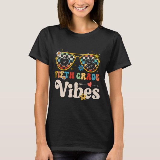 Vijfde graad Vibes - Vijfde Grade Team Retro 1e Da T-shirt (Voorkant)