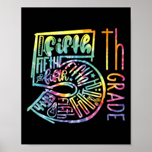 Vijfde Grade Typografie Team Vijfde Grade Leraar T Poster