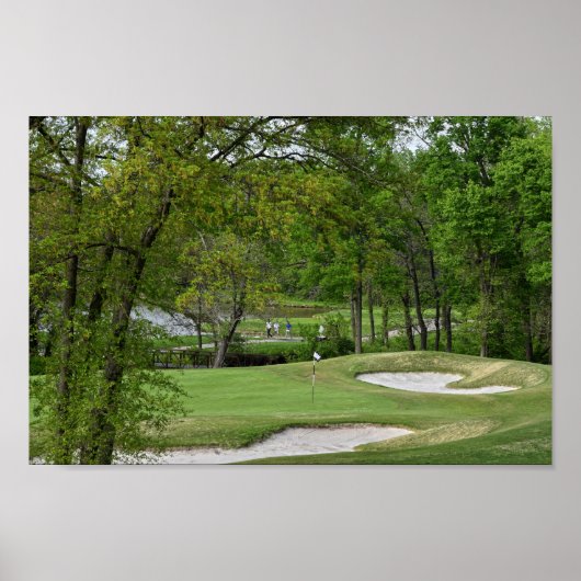 Vijfde Groen, Ironhorse Golf Course, Leawood, Kans Poster (Voorkant)