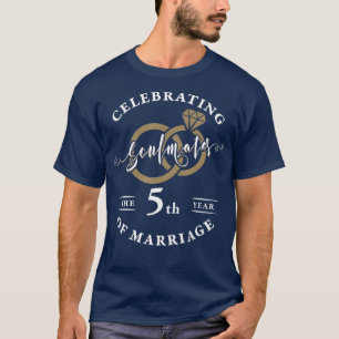 Vijfde Jubileum van het huwelijk 5 jaar T-shirt