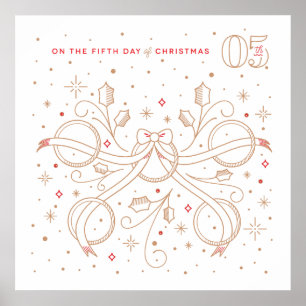 Vijfde kerstdag Poster 24x24
