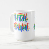 Vijfde klas mok van de leraar (Voorkant links)