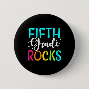 Vijfde klas Rocks Team 5e klas leraar Ronde Button 5,7 Cm