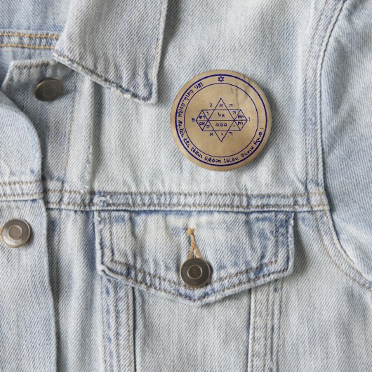 Vijfde Pentacle van Jupiter Ronde Button 5,7 Cm (In situ)