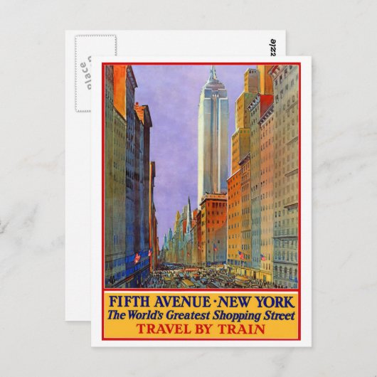 Vijfde platform - New York Briefkaart (Voorkant / Achterkant)