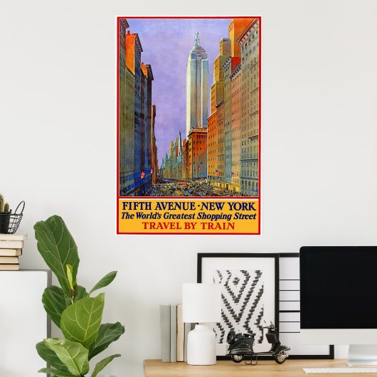 Vijfde platform - New York Poster (Thuiskantoor)