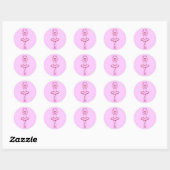 Vijfde positie ballet ronde sticker (Vel)