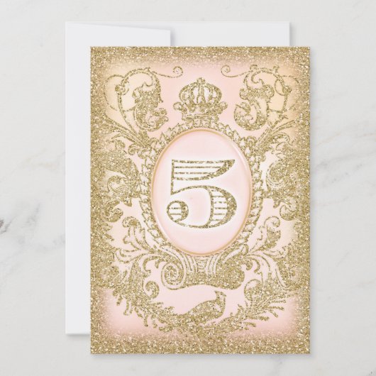 Vijfde verjaardag ooit Prinses Kaart (Voorkant)