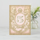 Vijfde verjaardag ooit Prinses Kaart (Staand voorkant)