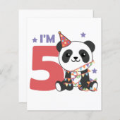 Vijfde verjaardag Panda voor kinderen 5 jaar (Voorkant / Achterkant)