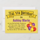 Vijfde verjaardag van de Cavia van het Kind Kaart (Achterkant)