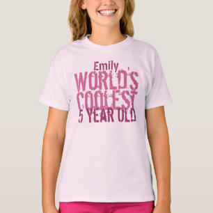 Vijfde verjaardag van Gift World's koelste 5-jarig T-shirt