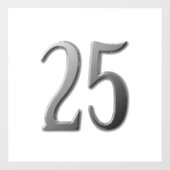 Vijfentwintig 25e Jubileum op de geboorte Raamsticker (Vel)