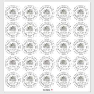 Vijfentwintig 2,5-inch heldere etiketten met dekse sticker