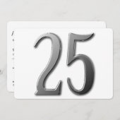 Vijfentwintig met Informatie over Achteruitnodigin Kaart (Voorkant / Achterkant)