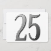 Vijfentwintig met Informatie over Achteruitnodigin Kaart (Voorkant)