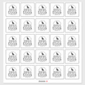 Vijfentwintig Transparant of Wit Kwartel Ei Karton Sticker (Vel)