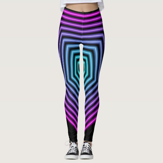 vijfhoek retro 80s leggings (Voorkant)
