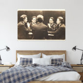Vijfkant portret van Duchamp Stretched Canvas Afdruk (Insitu (Slaapkamer))