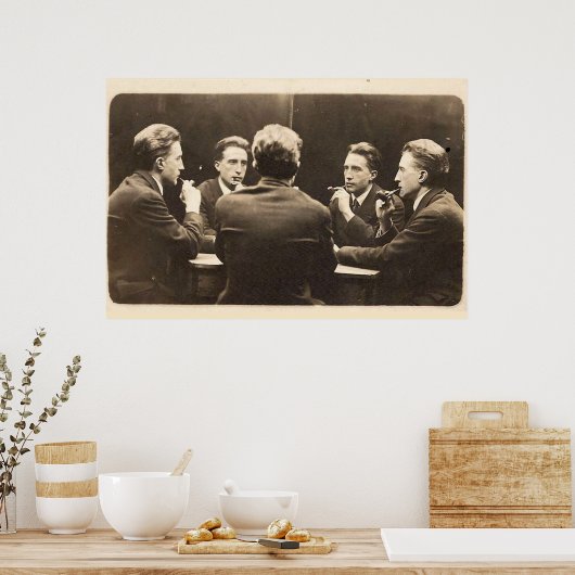 Vijfkant portret van Marcel Duchamp Fine Art-afdru Poster (Keuken)