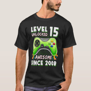 Vijftien 15yr BDay Boy Gamer 15th 15 Year Old Birt T-shirt