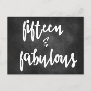 Vijftien en Fabulous Quinceanera 15e Kaart op zate