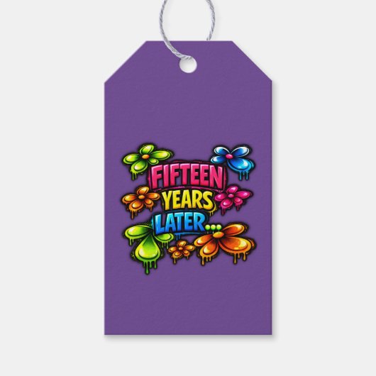 Vijftien Jaar Later Cadeaulabel (Voorkant)