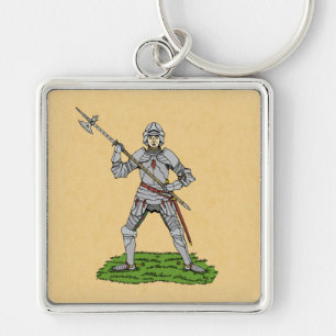 Vijftiende eeuw Engelse Knight Sleutelhanger