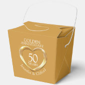 Vijftig 50ste hart gouden bruiloft jubileum gewoon bedankdoosjes (Voorkant)