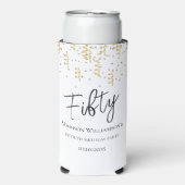 Vijftig, 50ste verjaardag voor zwart, wit en goud (Seltzer Voorkant)