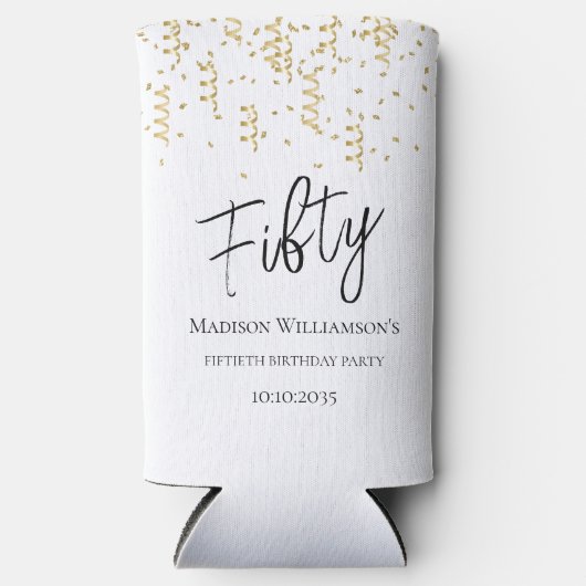 Vijftig, 50ste verjaardag voor zwart, wit en goud (Voorkant)