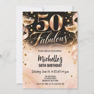 Vijftig en Fabulous 50e Verjaardag Kaart
