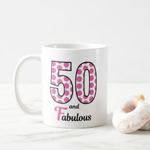 Vijftig en Fabulous 50e verjaardag van de geboorte Koffiemok