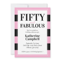 Vijftig en Fabulous Black Roze 50ste Verjaardagsfe