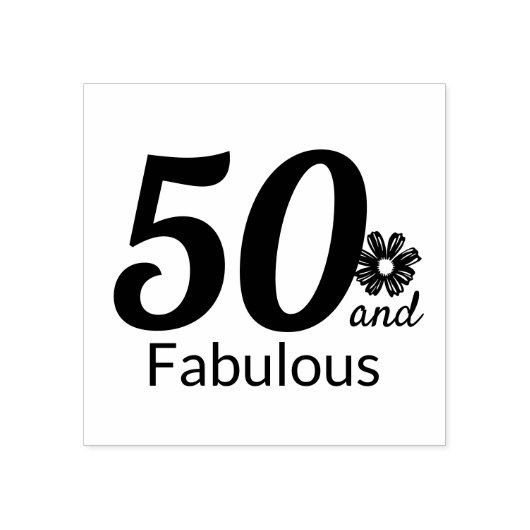 Vijftig en Fabulous Celebration | Rubberstempel (Afrduk)