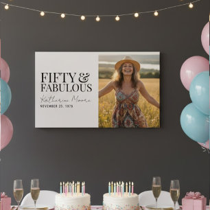 Vijftig en Fabulous Foto 50ste verjaardag Poster